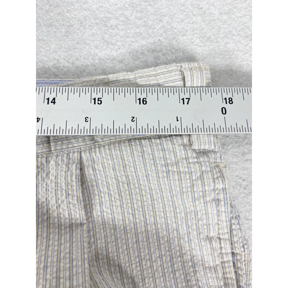 Bills Khakis Pants Mens 36x31 Gray Seersucker Pleated Front  Cotton Stipend New